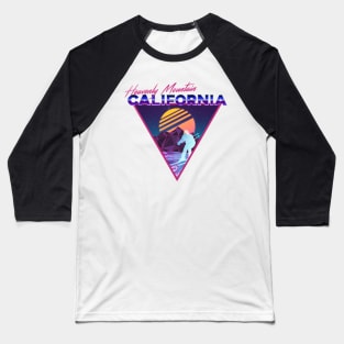 Retro Vaporwave Ski Mountain | Heavenly Mountain California | Shirts, Stickers, and More! Baseball T-Shirt